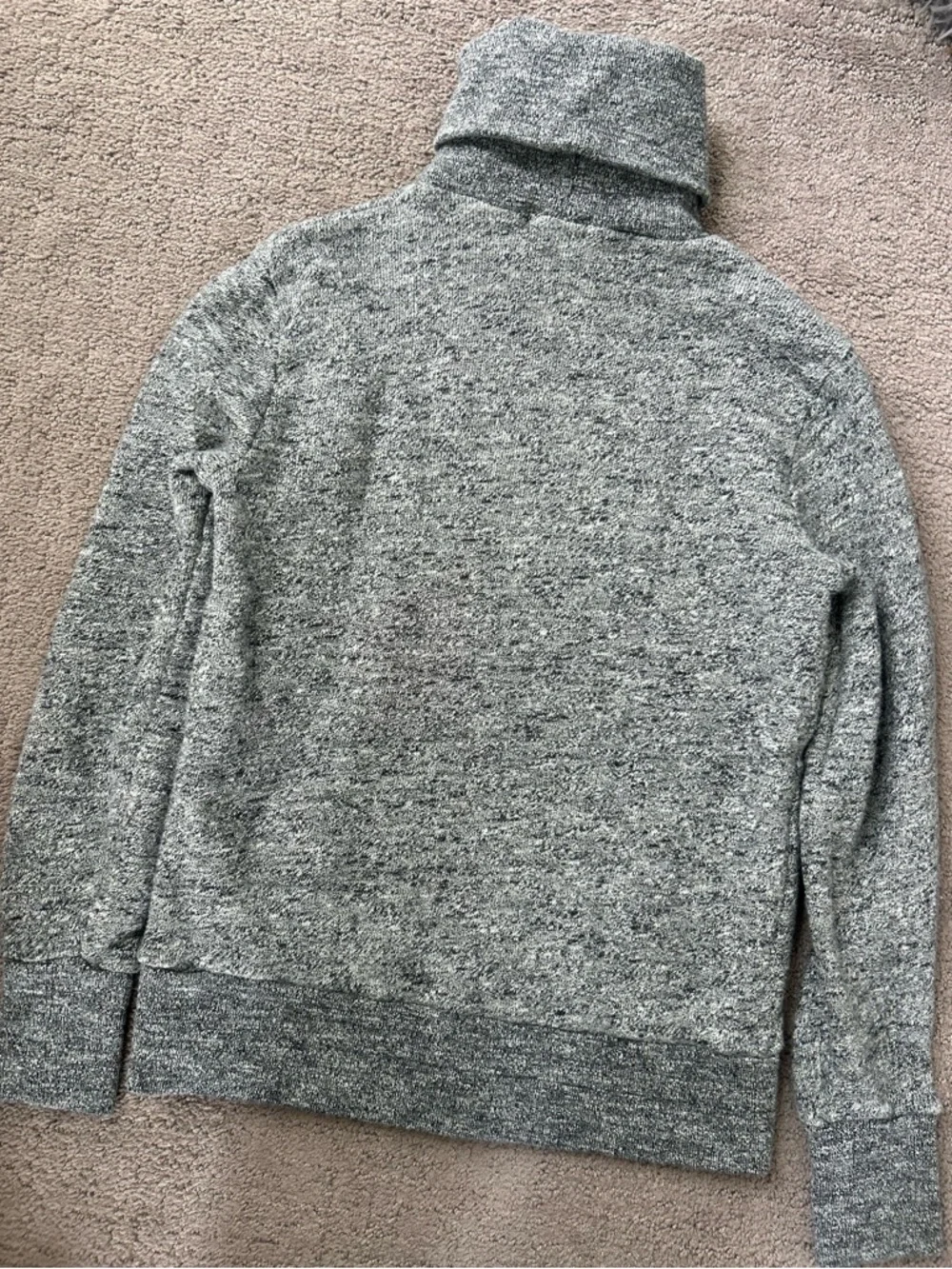 J. Crew Marled Gray Turtleneck Sweater Cozy Knit Ribbed Trim Neutral Size XS